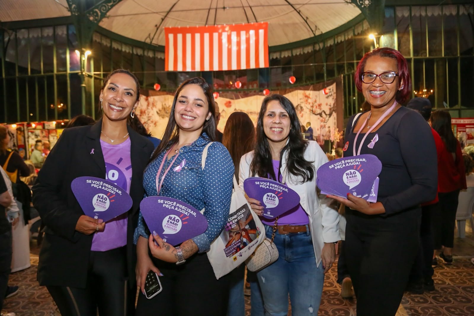 Campanha “Não é Não” orienta público na abertura do Bunka-Sai em Petrópolis