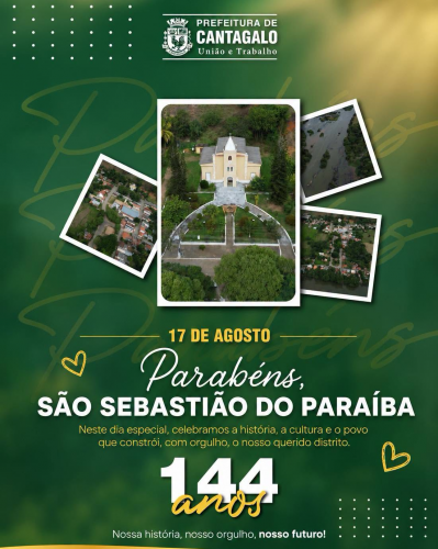 Cantagalo: São Sebastião do Paraíba completa 144 anos