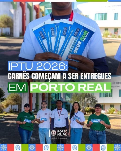 Carnês do IPTU 2026 começam a ser entregues em Porto Real