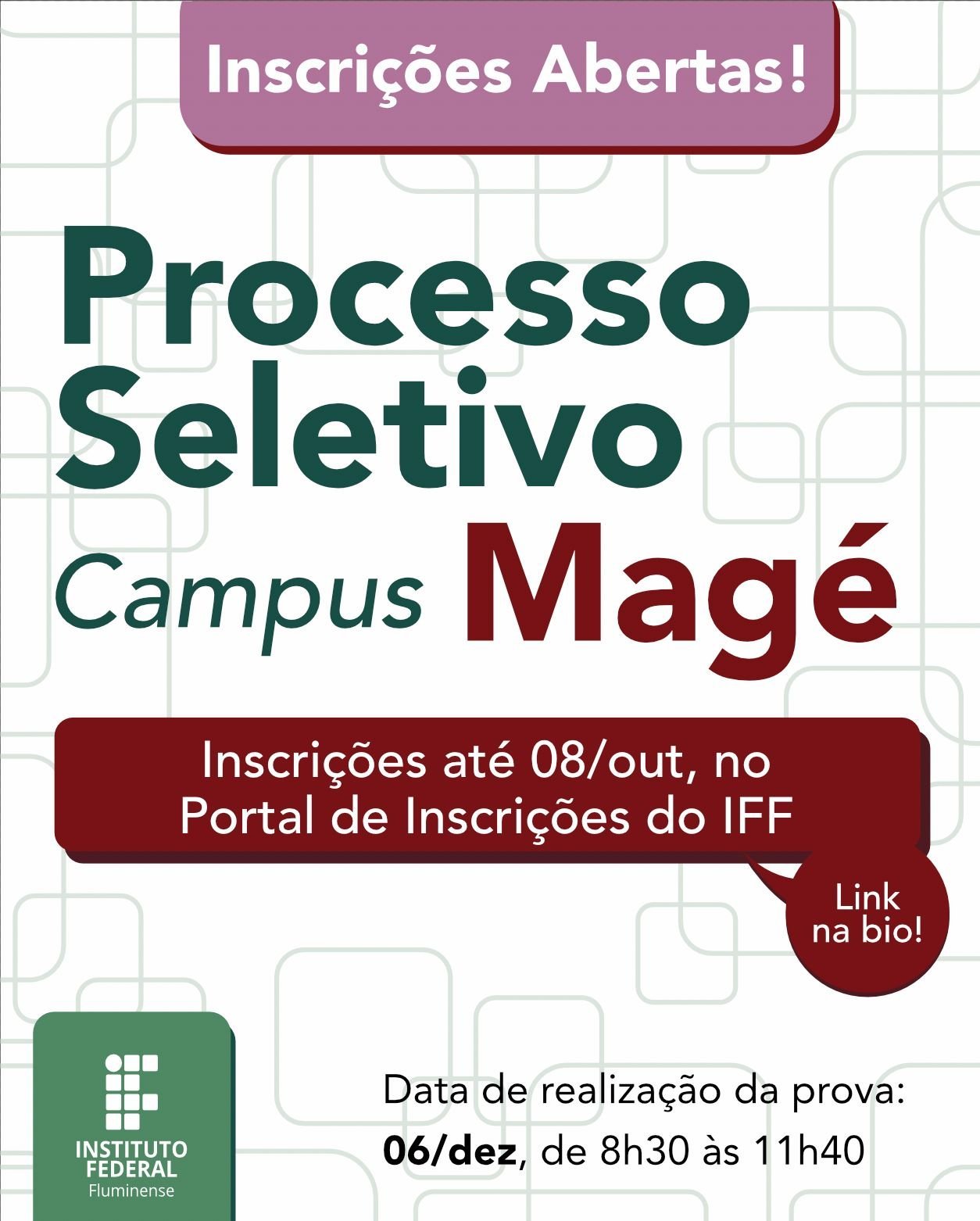 Magé tem inscrições abertas para curso técnico em Administração do IFF