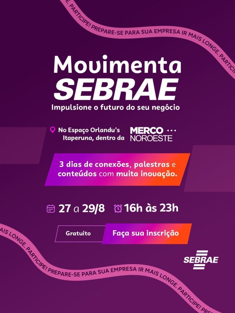 Bom Jesus divulga programação gratuita do Movimenta Sebrae