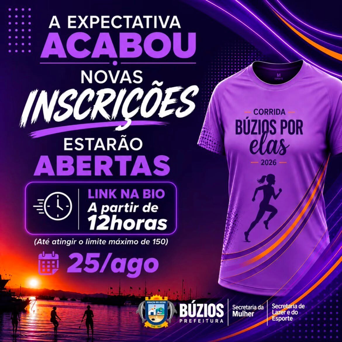 Búzios abre mais 150 vagas para a Corrida Búzios por Elas
