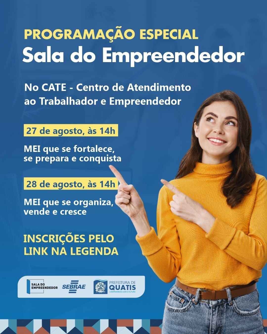 Quatis terá capacitação para MEIs na Sala do Empreendedor