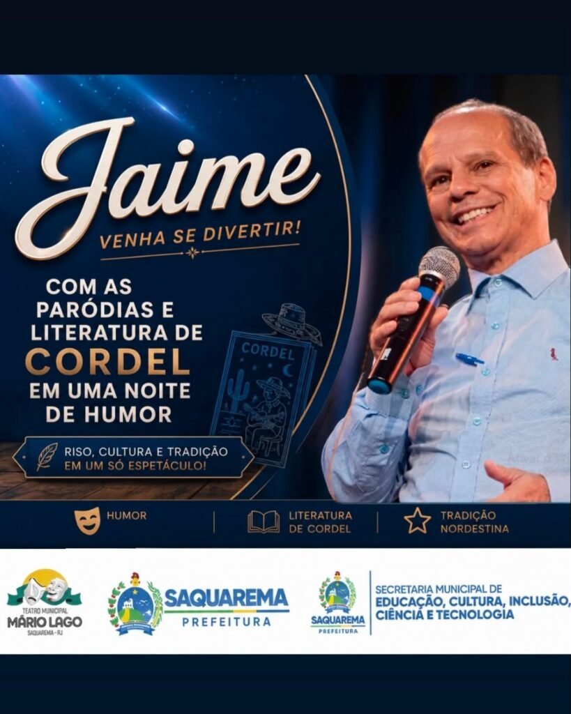 Saquarema terá noite de humor no Teatro Mário Lago