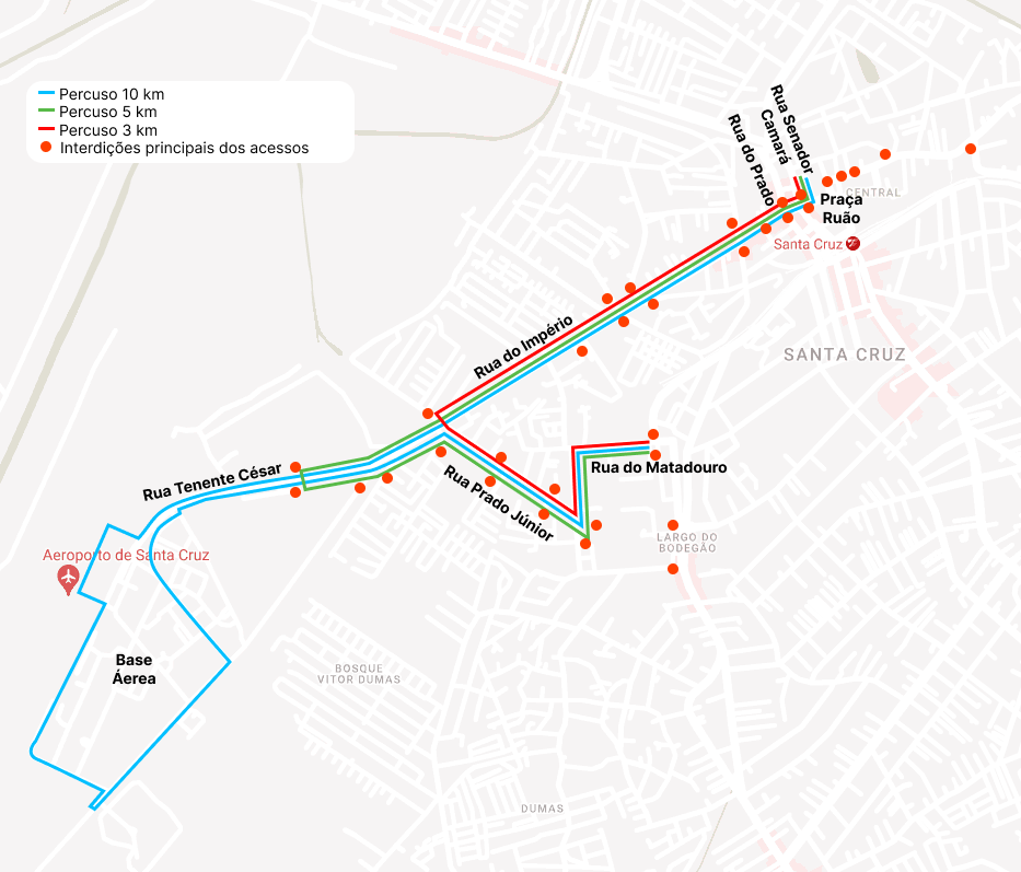 Rio terá interdições em Santa Cruz para corrida e caminhada Ternium