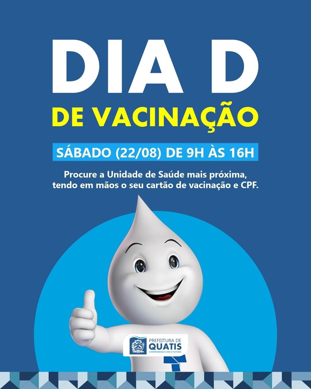 Quatis terá Dia D para atualizar caderneta de vacinação neste sábado