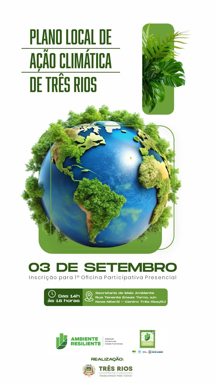 Três Rios realiza oficina sobre Plano Local de Ação Climática