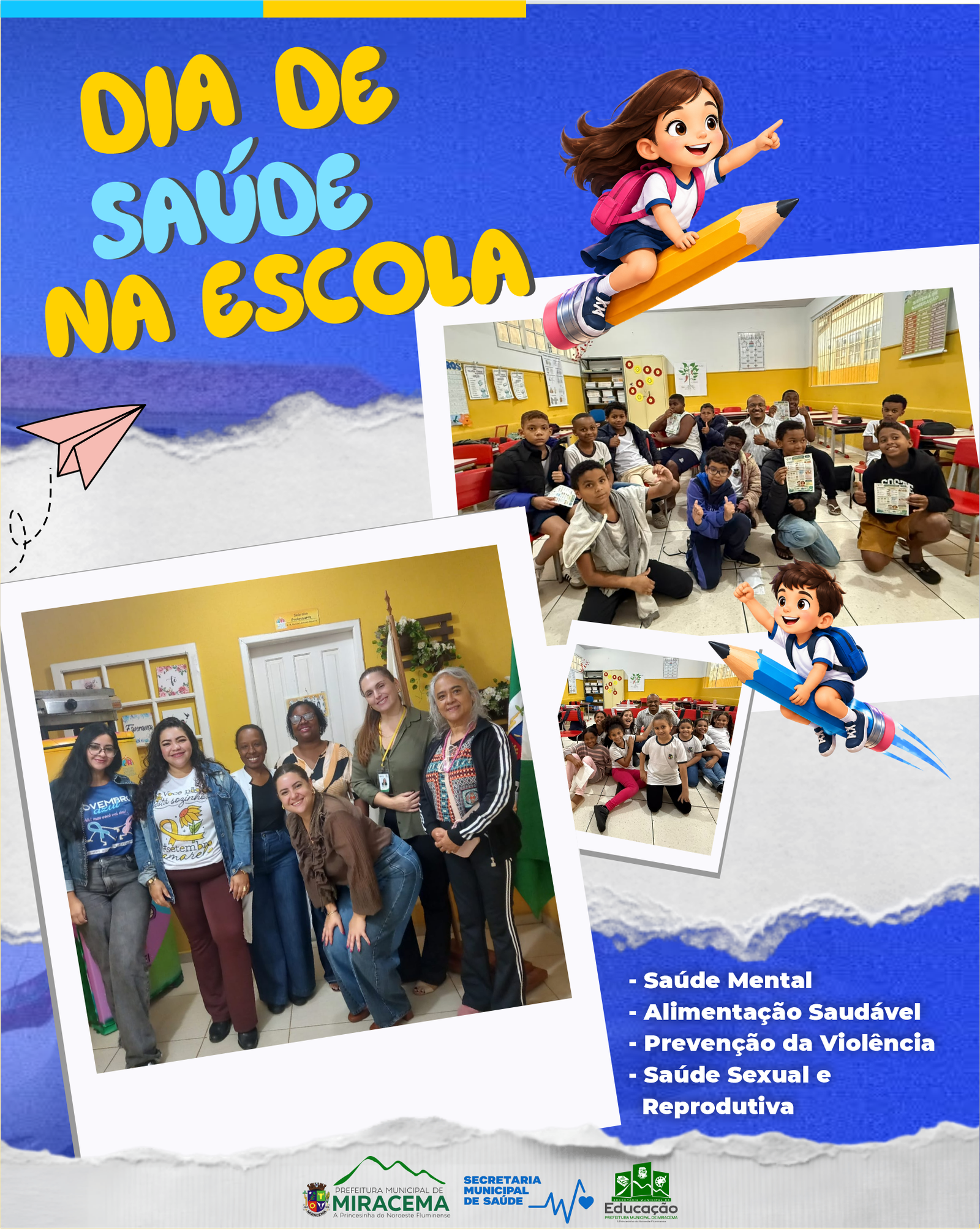Alunos de Miracema participam de ações de saúde na Escola Genuíno Siqueira