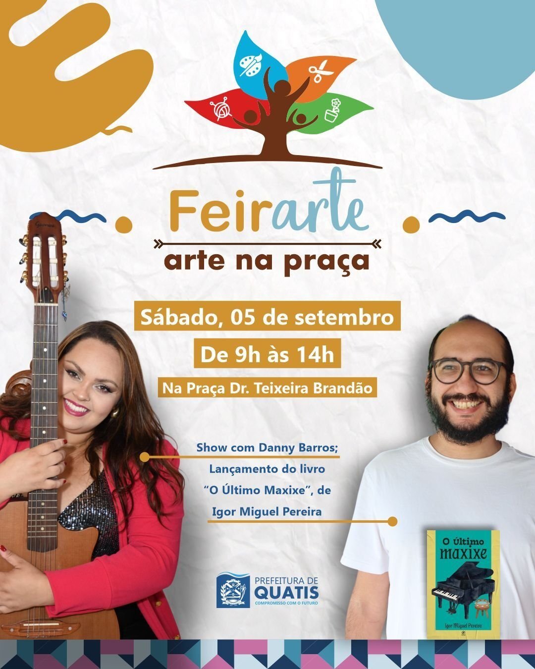 FeirArte terá artesanato, música e lançamento de livro em Quatis