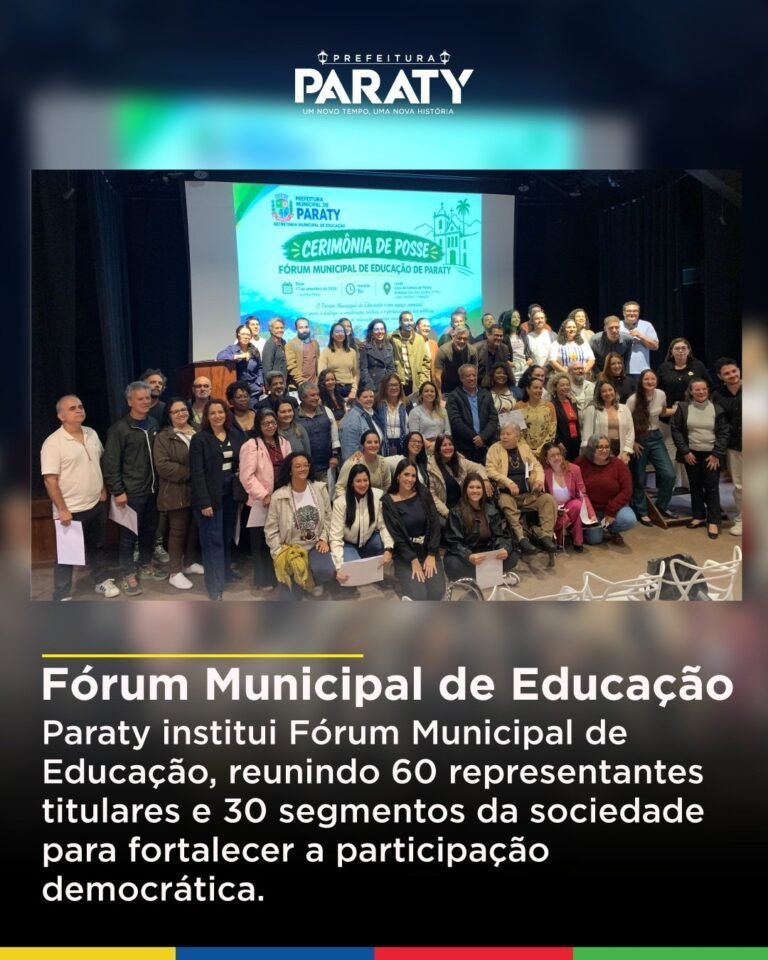 Paraty empossa 60 representantes no primeiro Fórum Municipal de Educação