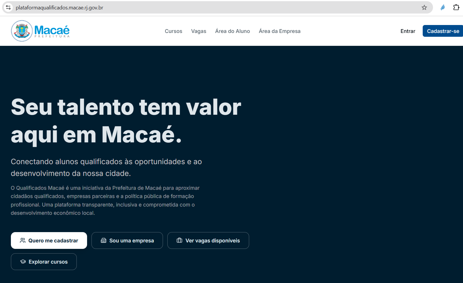 Macaé disponibiliza plataforma para aproximar profissionais e empresas