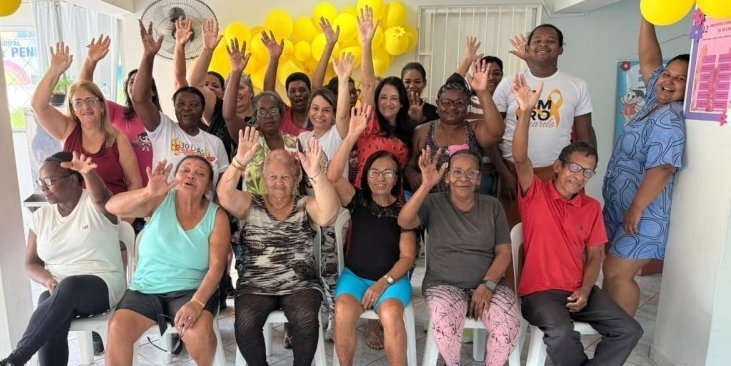 Idosos participam de encontro do PAIF no CRAS Nova Bom Jesus, em Bom Jesus do Itabapoana