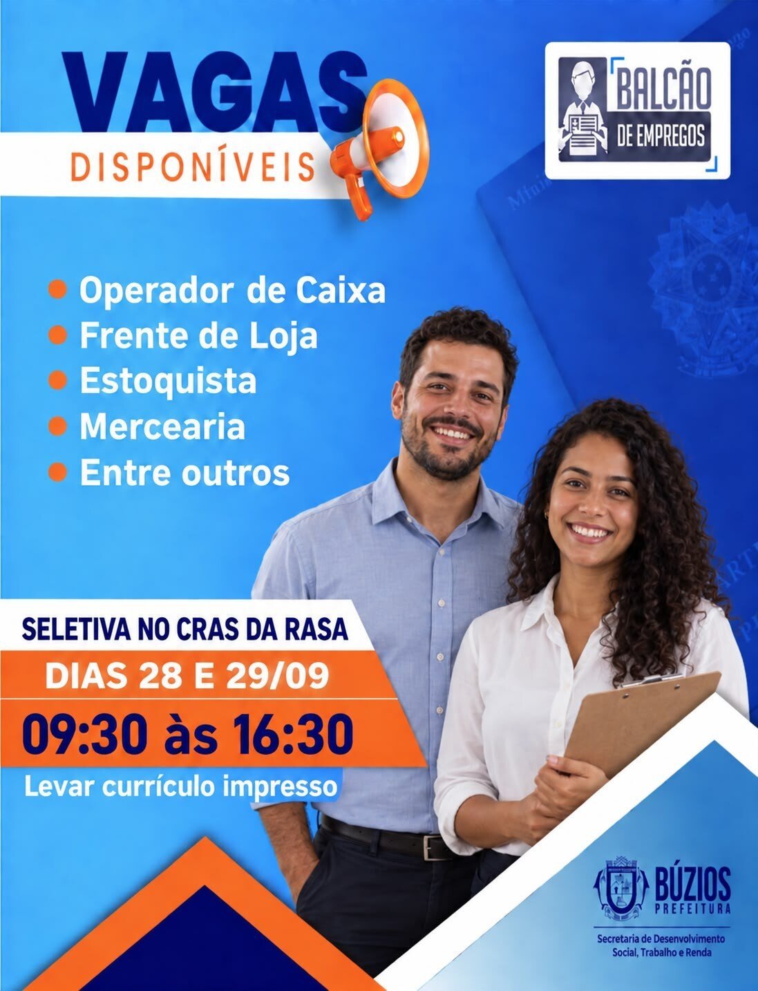 Búzios terá seleção para vagas no Dom Atacadista nos dias 28 e 29