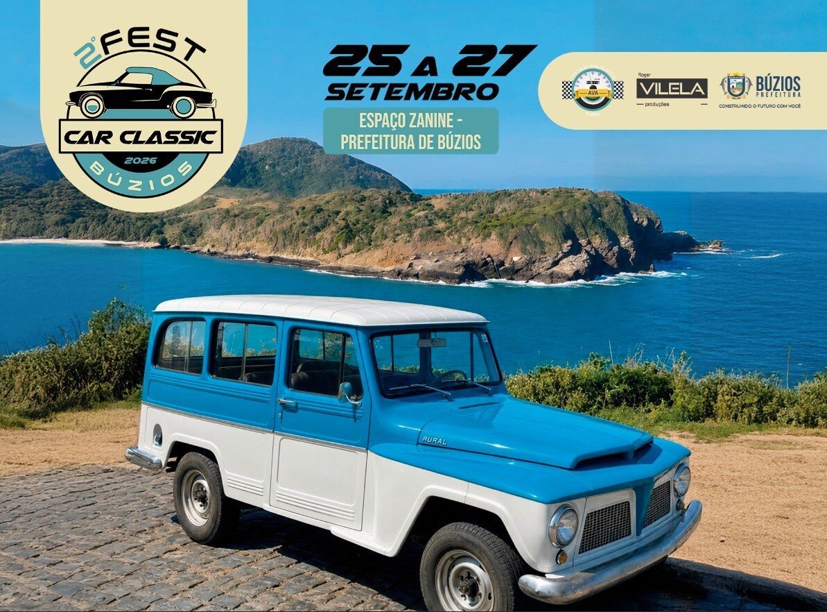 Búzios terá exposição de carros antigos e shows de sexta a domingo