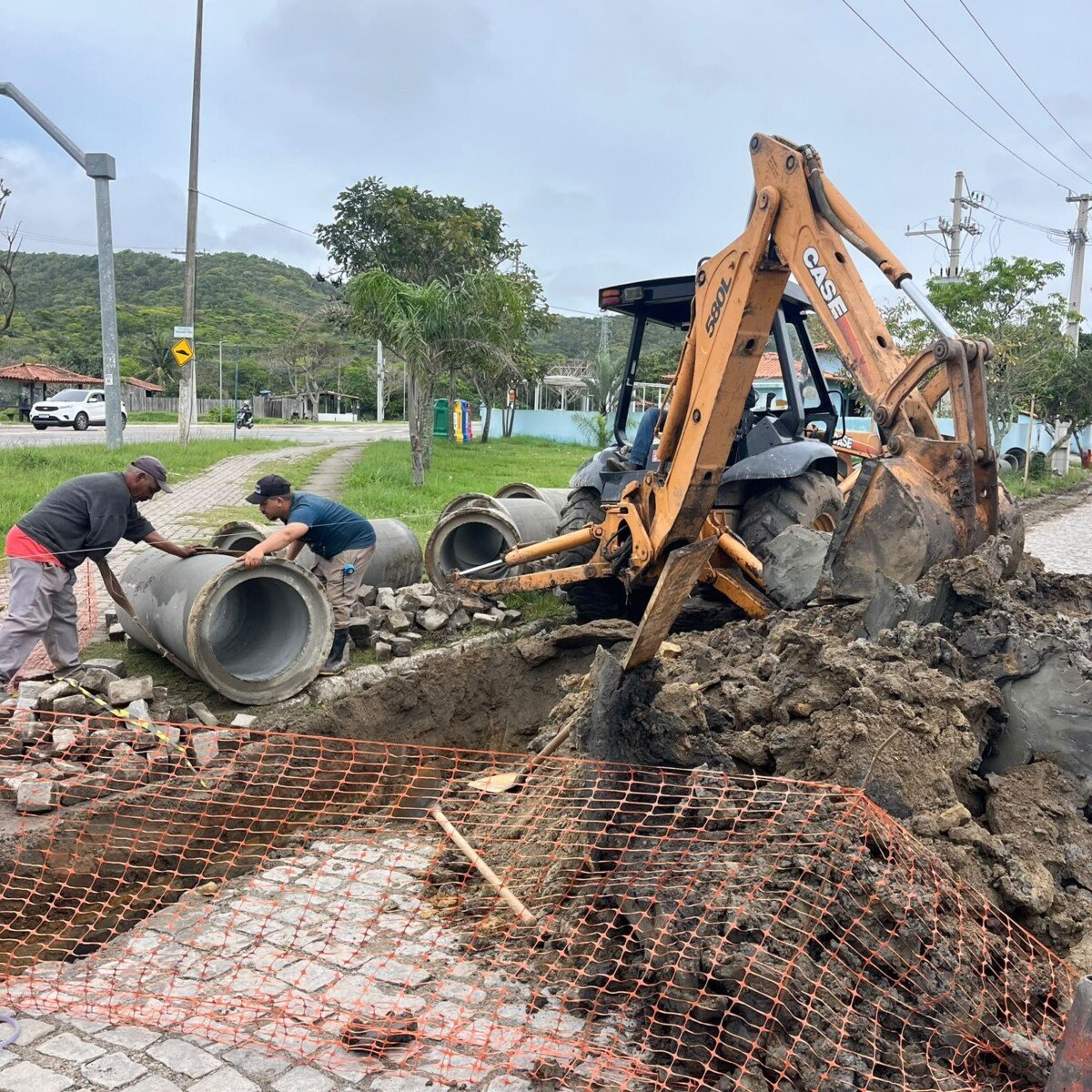 Búzios inicia rede auxiliar de drenagem no Loteamento Águas Claras