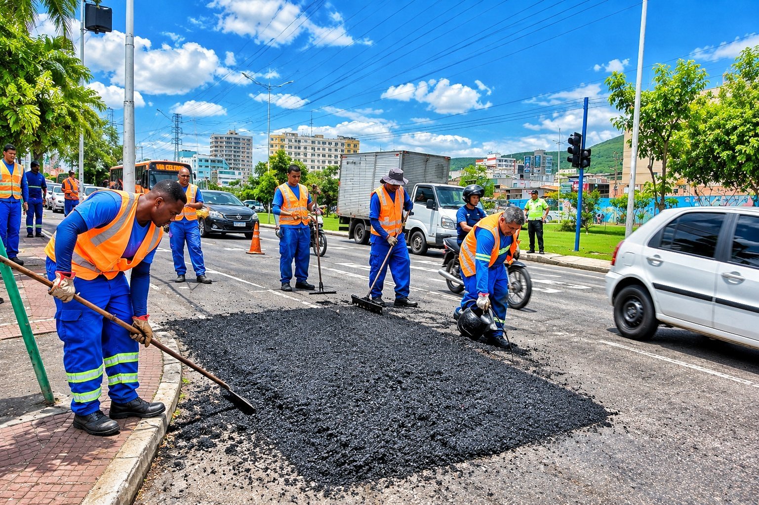 Nova Iguaçu amplia tapa-buraco e prevê nova pavimentação na Rua Bernardino de Melo