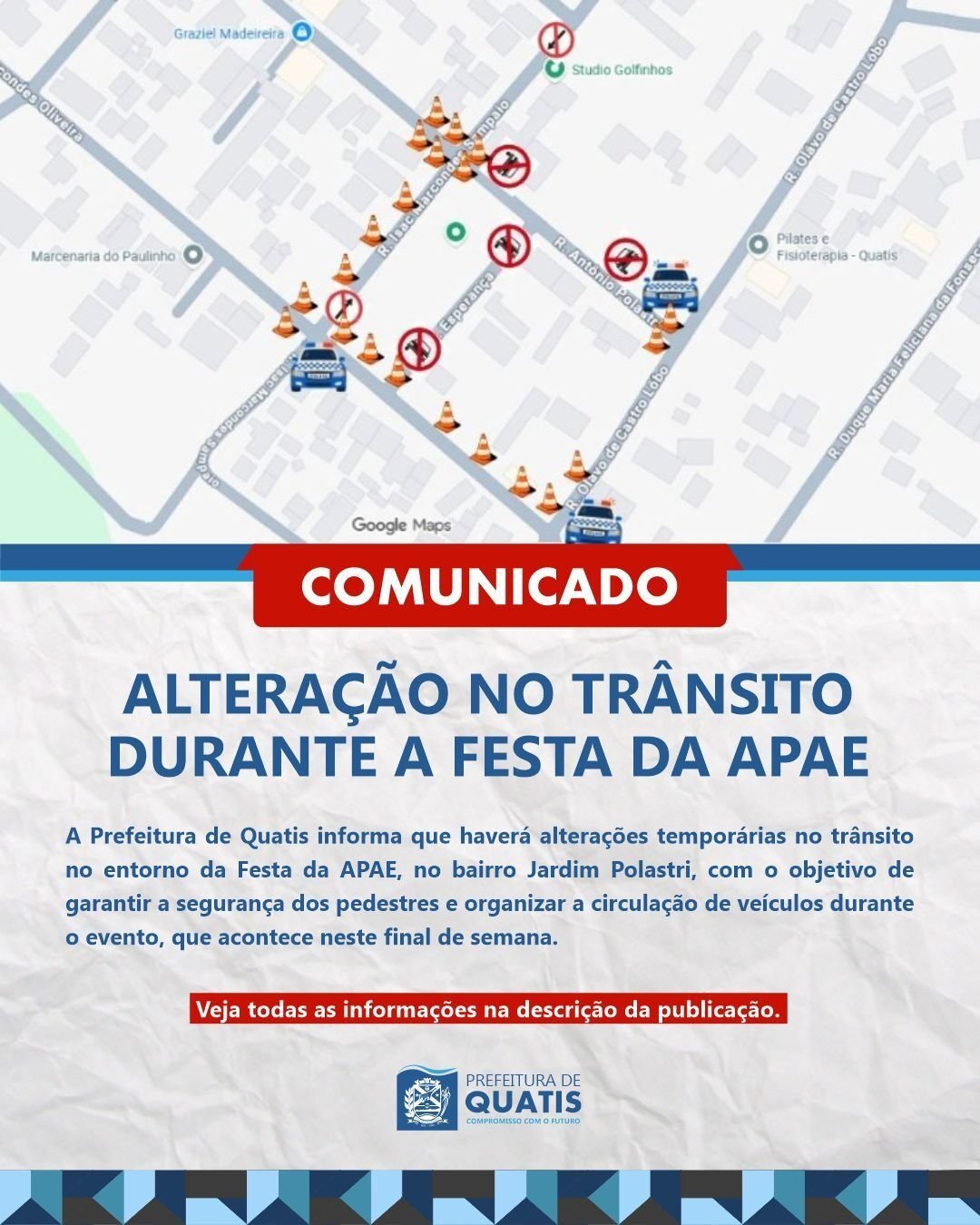 Quatis altera trânsito no Jardim Polastri durante a Festa da APAE
