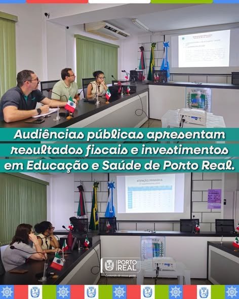 Porto Real apresenta aplicação de 25,57% na Educação e 41,40% na Saúde