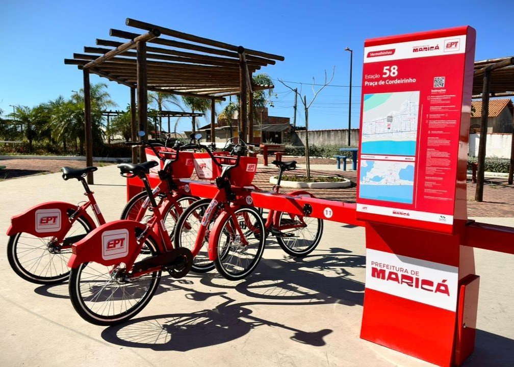 Maricá abre duas novas estações de bicicletas compartilhadas gratuitas