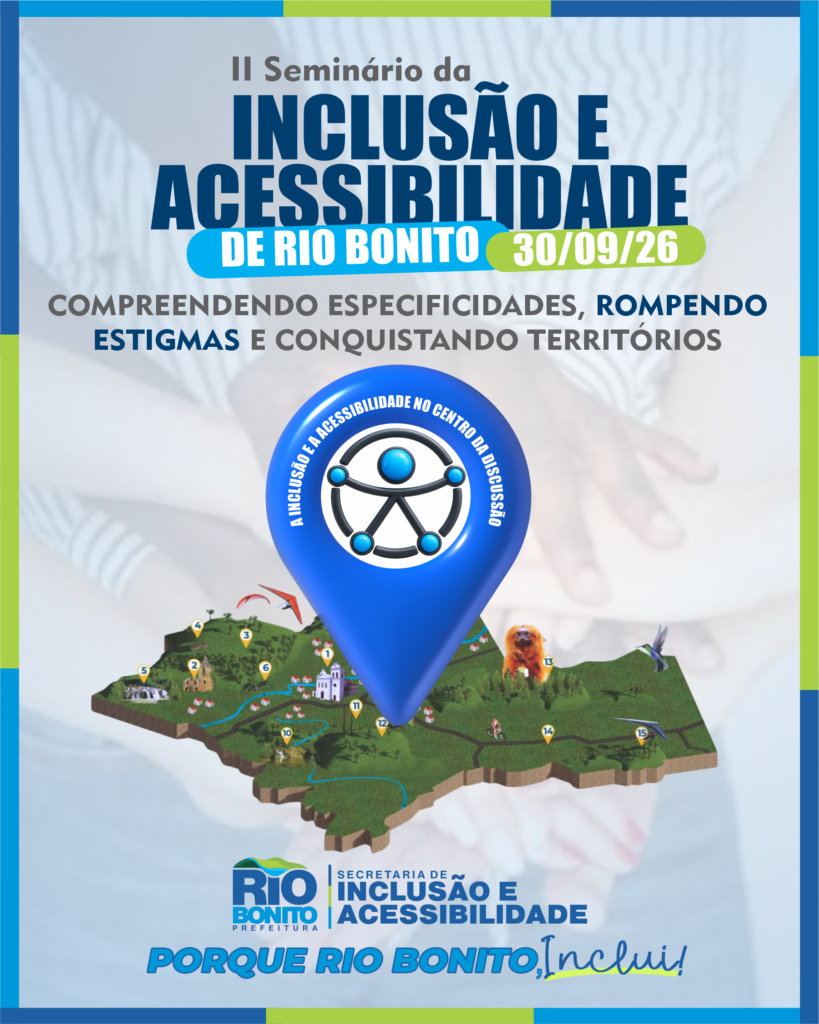 Rio Bonito terá seminário sobre inclusão e acessibilidade em 30 de setembro
