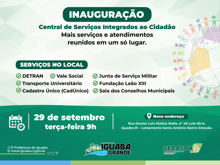 Iguaba Grande reúne CadÚnico, Vale Social e outros atendimentos em nova central