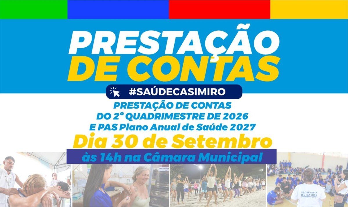Casimiro de Abreu terá prestação de contas da Saúde em 30 de setembro