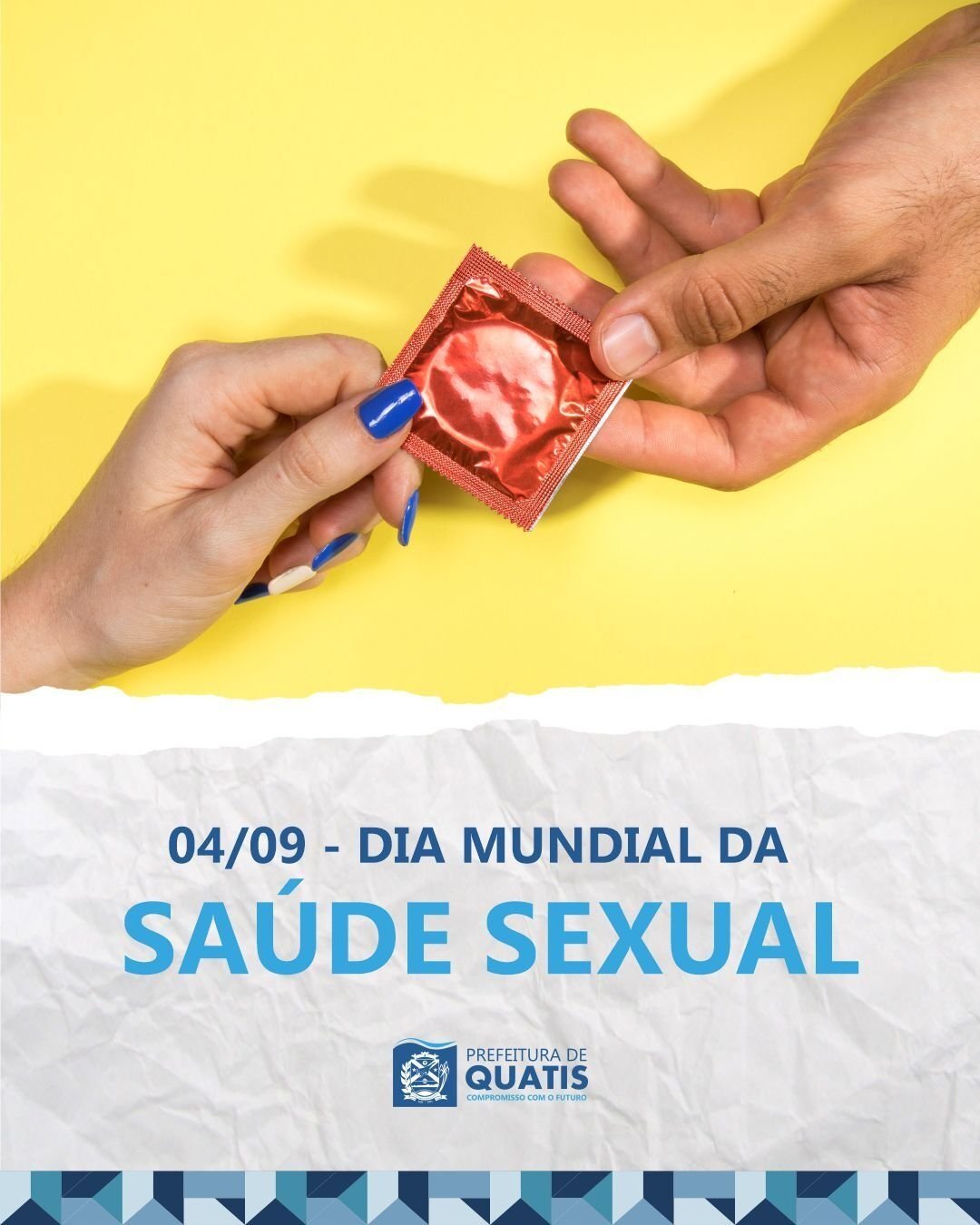 Quatis reforça orientações sobre saúde sexual no dia mundial da data