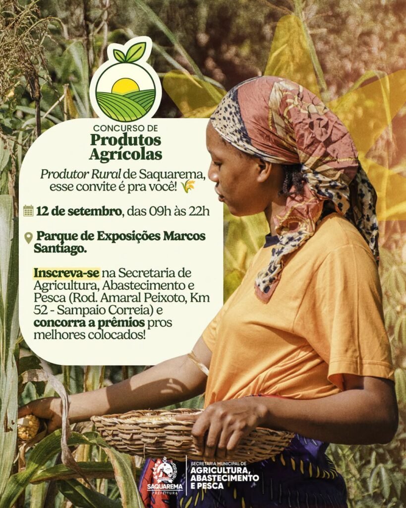 Saquarema abre concurso de produtos agrícolas para produtores rurais