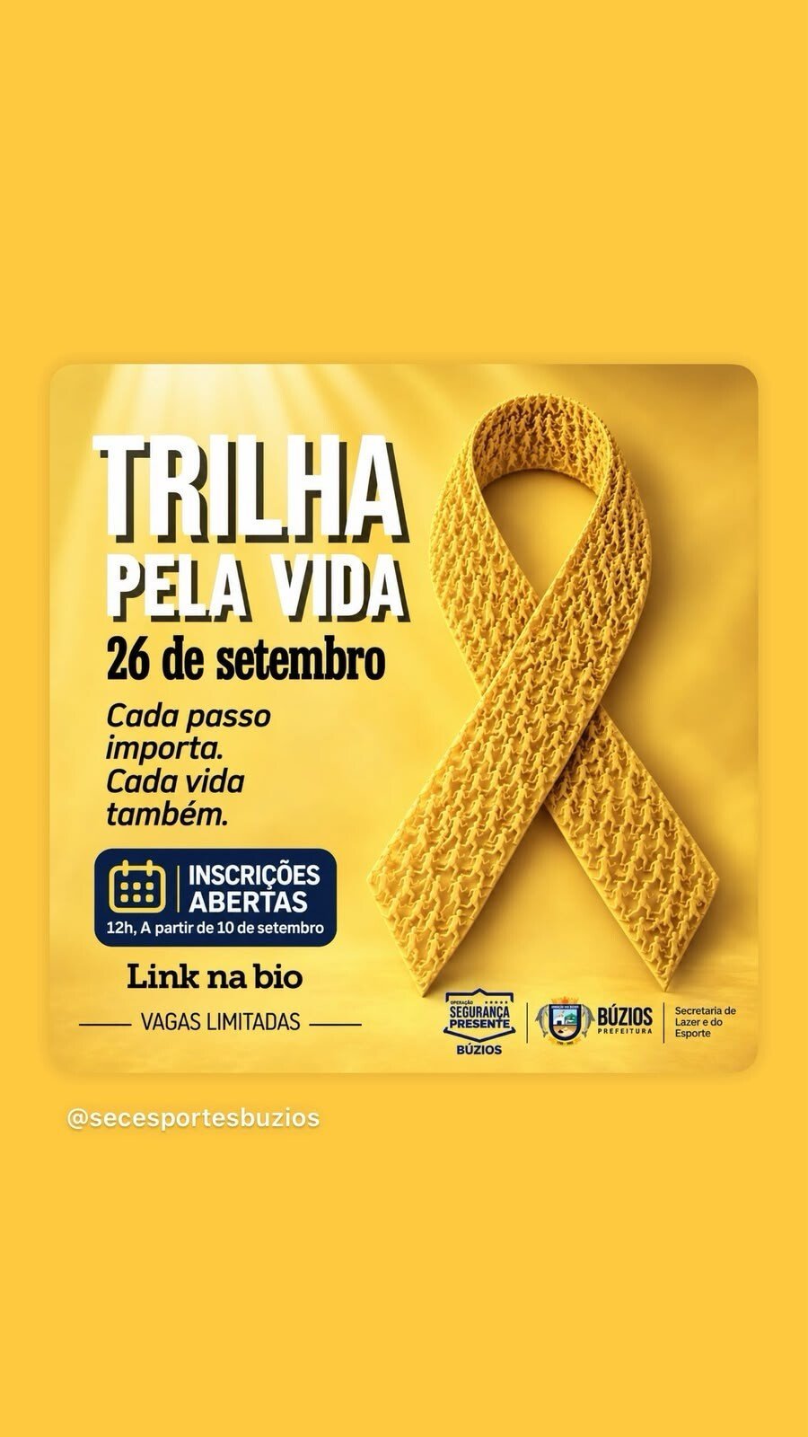 Búzios abre inscrições para Trilha Pela Vida nesta quinta-feira