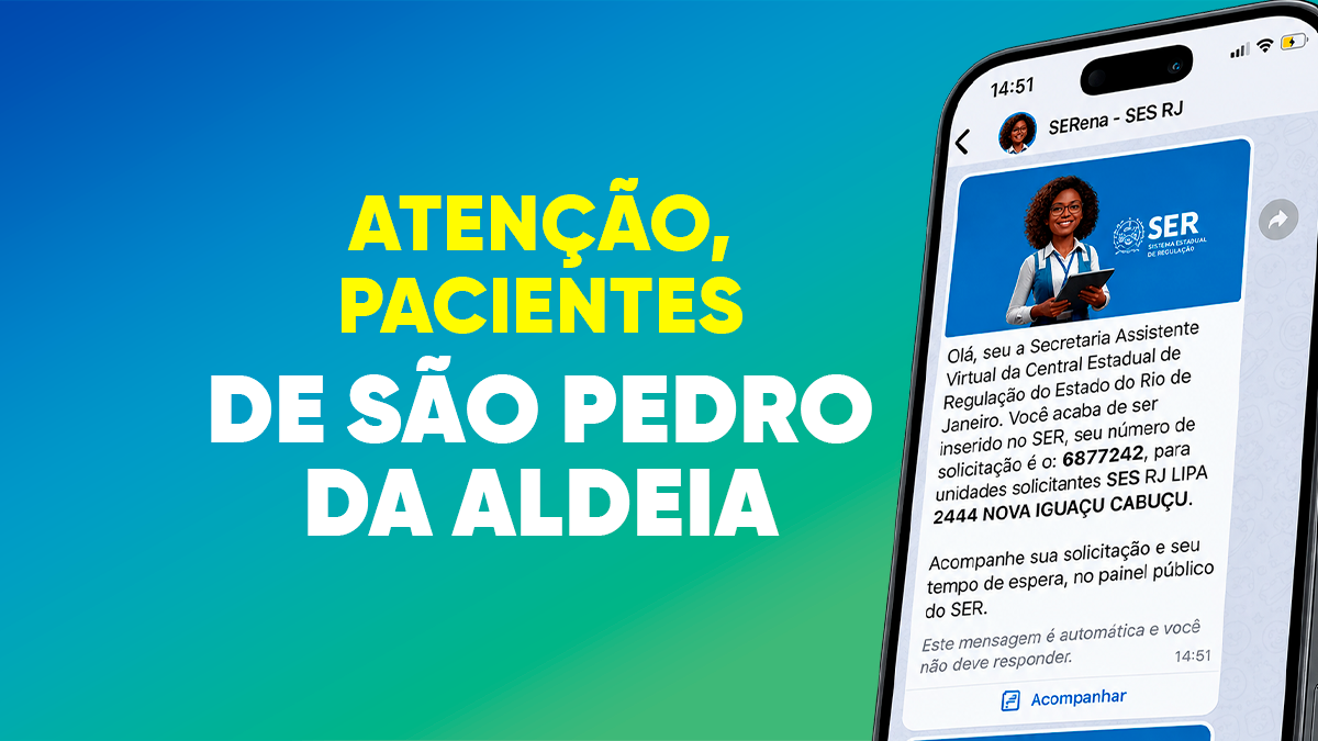 Pacientes de São Pedro da Aldeia podem confirmar consultas estaduais pelo WhatsApp