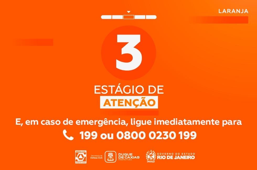Duque de Caxias entra em estágio de atenção por previsão de chuva