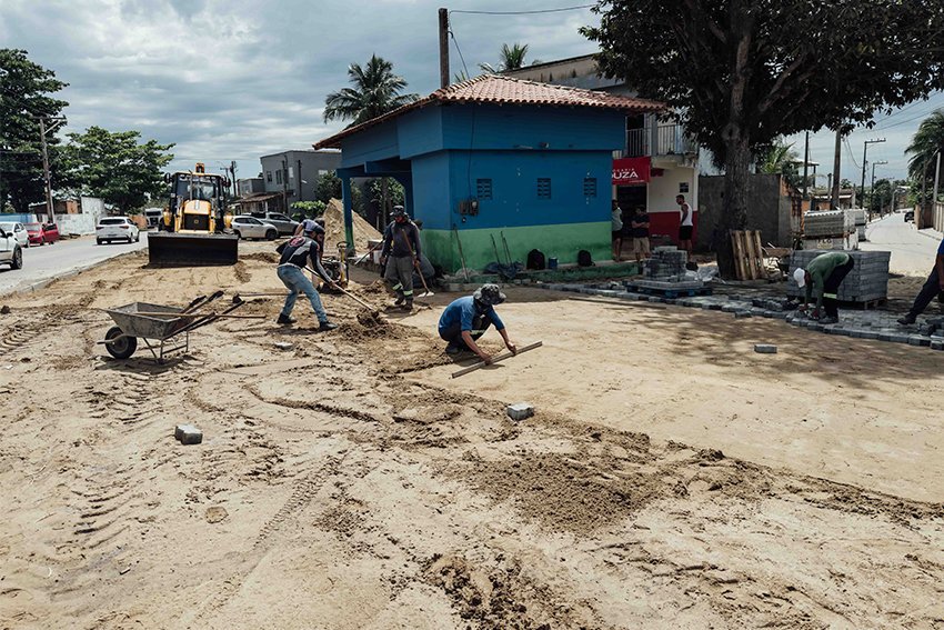 São Francisco de Itabapoana: pavimentação de Bom Jardim chega a 90%
