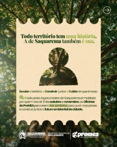 Saquarema abre inscrições para oficinas de educação ambiental em três localidades