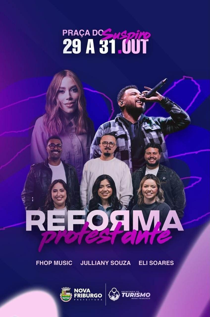 Nova Friburgo terá shows gratuitos na Praça do Suspiro de 29 a 31 de outubro
