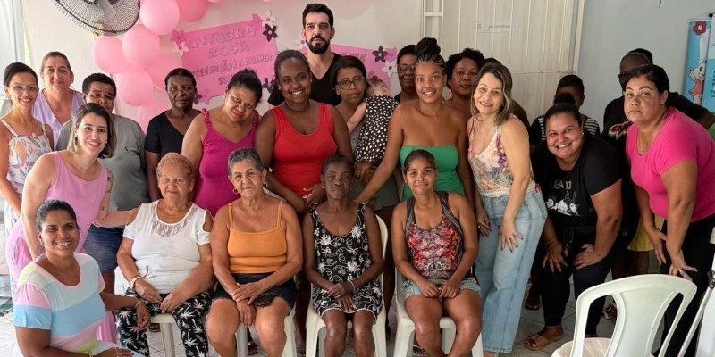 Outubro Rosa reúne famílias no CRAS Nova Bom Jesus, em Bom Jesus do Itabapoana