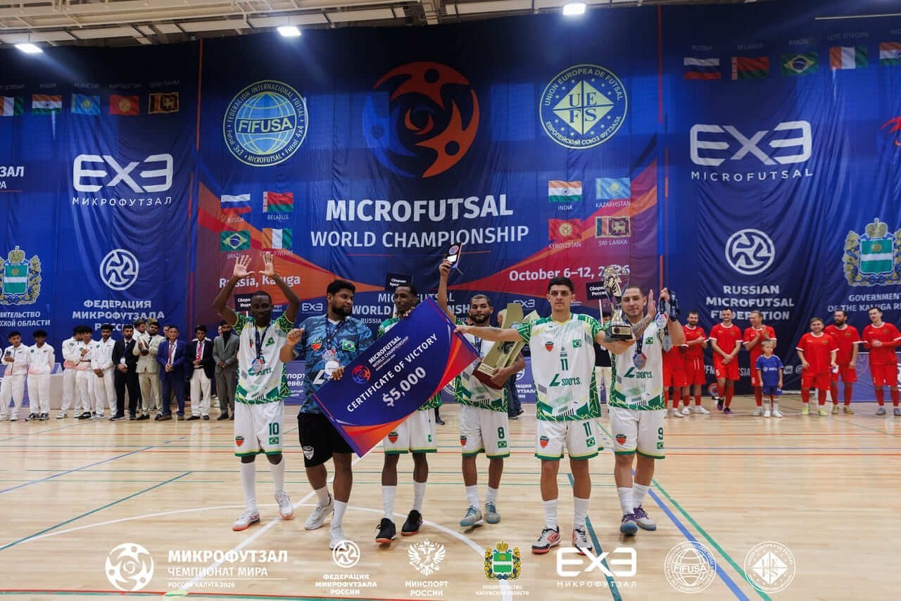 Atletas de Três Rios conquistam vice-campeonato mundial de microfutsal na Rússia